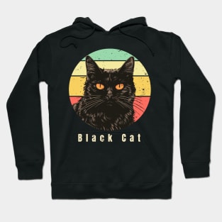 Black Cat Retro Hoodie